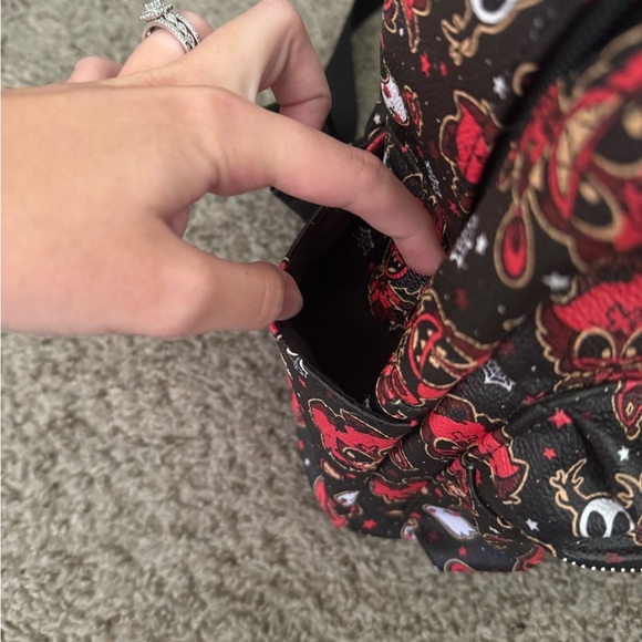 Vivzie Pop Helluva Boss Hazbin Hotel Demon Alastor Mini Backpack Halloween NEW! - Picture 10 of 10